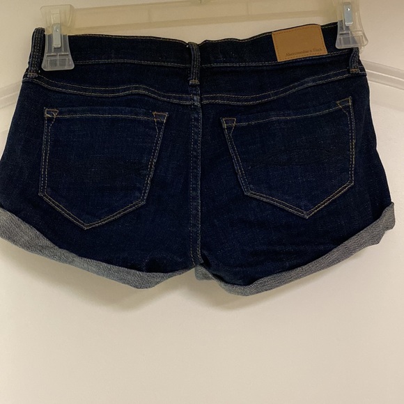 Abercrombie & Fitch, Size:00/24, Low Rise Dark Wash Shorts - Picture 2 of 3